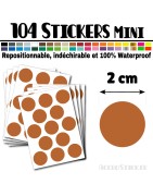 104 Ronds 2 cm - Stickers mini gommettes