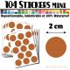 104 Ronds 2 cm - Stickers mini gommettes