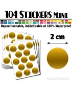 104 Ronds 2 cm - Stickers mini gommettes
