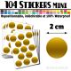104 Ronds 2 cm - Stickers mini gommettes
