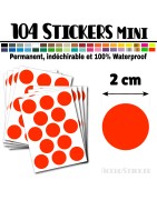 104 Ronds 2 cm - Stickers mini gommettes