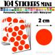 104 Ronds 2 cm - Stickers mini gommettes