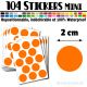 104 Ronds 2 cm - Stickers mini gommettes