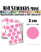 104 Ronds 2 cm - Stickers mini gommettes