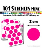 104 Ronds 2 cm - Stickers mini gommettes
