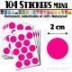 104 Ronds 2 cm - Stickers mini gommettes