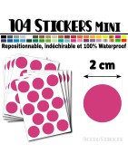 104 Ronds 2 cm - Stickers mini gommettes