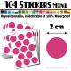 104 Ronds 2 cm - Stickers mini gommettes