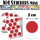104 Ronds 2 cm - Stickers mini gommettes