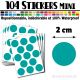 104 Ronds 2 cm - Stickers mini gommettes