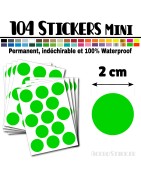 104 Ronds 2 cm - Stickers mini gommettes