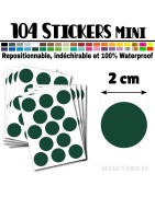 104 Ronds 2 cm - Stickers mini gommettes
