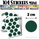 104 Ronds 2 cm - Stickers mini gommettes