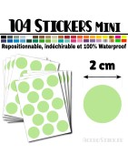 104 Ronds 2 cm - Stickers mini gommettes