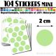 104 Ronds 2 cm - Stickers mini gommettes