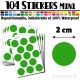 104 Ronds 2 cm - Stickers mini gommettes