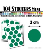 104 Ronds 2 cm - Stickers mini gommettes