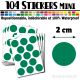 104 Ronds 2 cm - Stickers mini gommettes