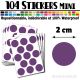 104 Ronds 2 cm - Stickers mini gommettes