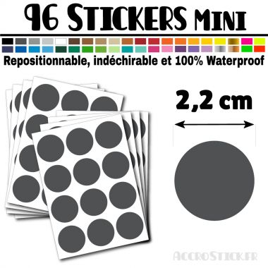 96 Ronds 2,2 cm - Stickers mini gommettes