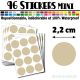 96 Ronds 2,2 cm - Stickers mini gommettes