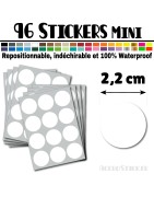 96 Ronds 2,2 cm - Stickers mini gommettes