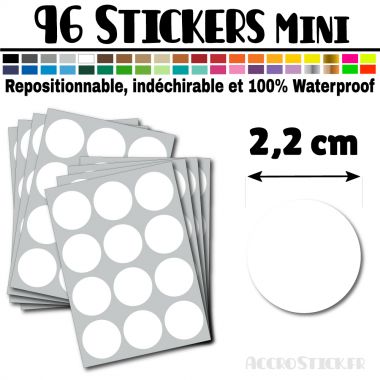 96 Ronds 2,2 cm - Stickers mini gommettes