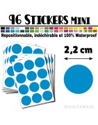 96 Ronds 2,2 cm - Stickers mini gommettes