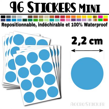 96 Ronds 2,2 cm - Stickers mini gommettes