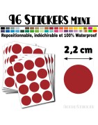 96 Ronds 2,2 cm - Stickers mini gommettes