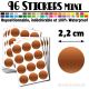 96 Ronds 2,2 cm - Stickers mini gommettes