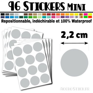 96 Ronds 2,2 cm - Stickers mini gommettes