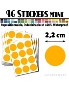 96 Ronds 2,2 cm - Stickers mini gommettes