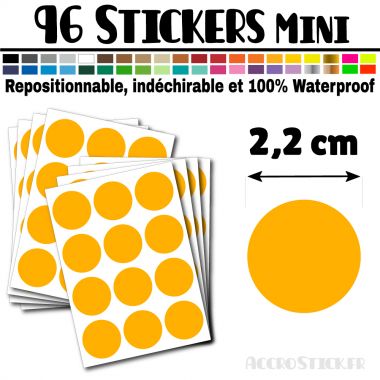 96 Ronds 2,2 cm - Stickers mini gommettes