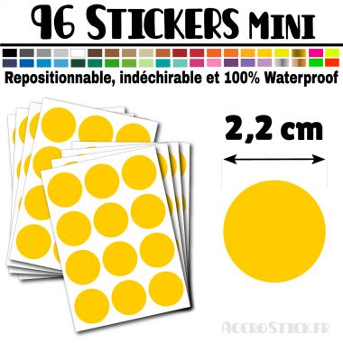 96 Ronds 2,2 cm - Stickers mini gommettes