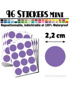 96 Ronds 2,2 cm - Stickers mini gommettes