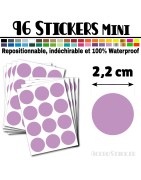 96 Ronds 2,2 cm - Stickers mini gommettes
