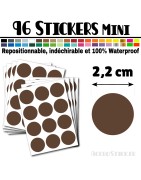 96 Ronds 2,2 cm - Stickers mini gommettes