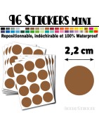 96 Ronds 2,2 cm - Stickers mini gommettes