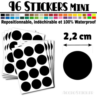 96 Ronds 2,2 cm - Stickers mini gommettes