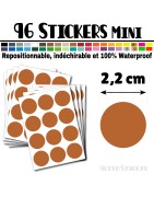 96 Ronds 2,2 cm - Stickers mini gommettes