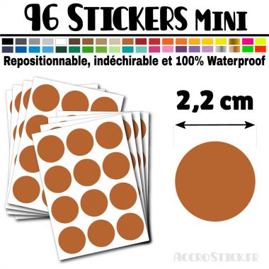 96 Ronds 2,2 cm - Stickers mini gommettes