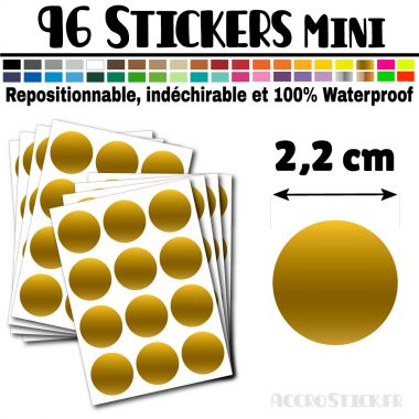 96 Ronds 2,2 cm - Stickers mini gommettes