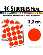 96 Ronds 2,2 cm - Stickers mini gommettes