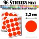 96 Ronds 2,2 cm - Stickers mini gommettes