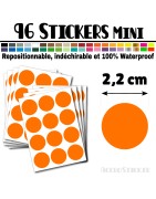 96 Ronds 2,2 cm - Stickers mini gommettes