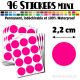 96 Ronds 2,2 cm - Stickers mini gommettes