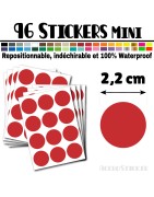 96 Ronds 2,2 cm - Stickers mini gommettes