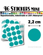 96 Ronds 2,2 cm - Stickers mini gommettes