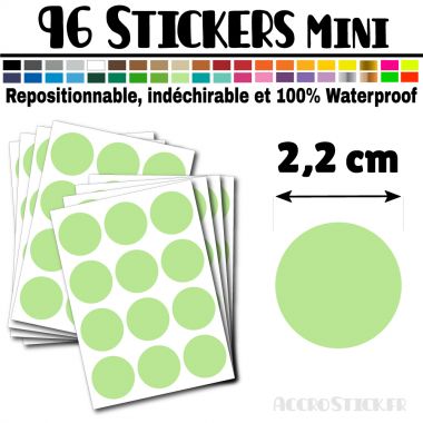 96 Ronds 2,2 cm - Stickers mini gommettes